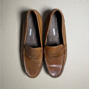 Rockport Men's Size 11 Penny Loafer Walkability Tan Brown Adiprene by Adidas New